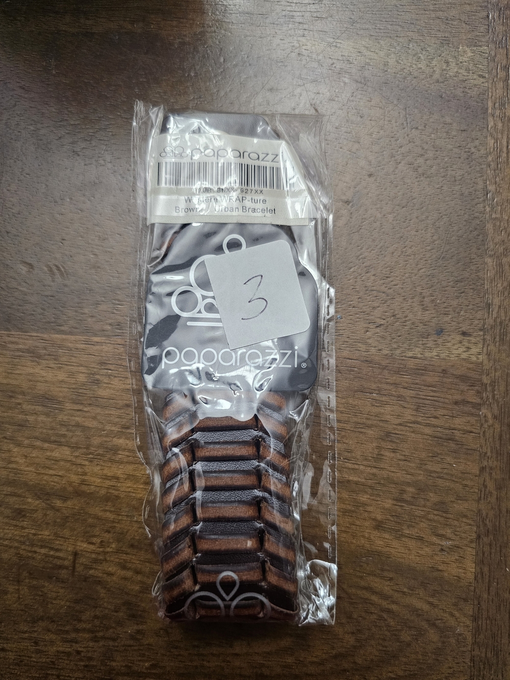 Paparazzi Brown and Black Striped Stretch Bracelet
